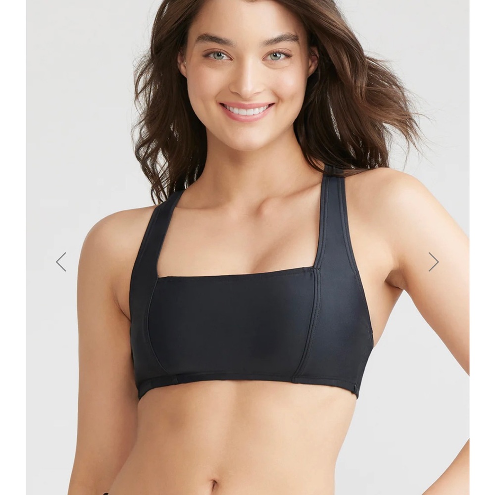 gaia square neck bikini top swimsuit size 10